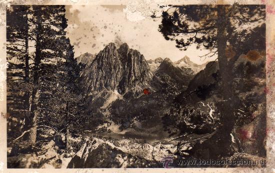 Postales: POSTAL ANTIGUA DEL VALLE DE ESPOT-LOS ENCANTADOS,PICO DE PEGUERA Y LAGO SAN MAURICIO