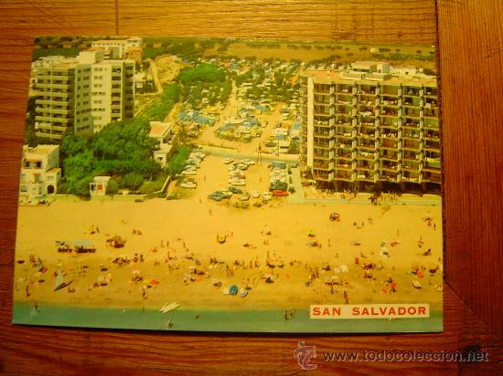 Postales: Interesante postal de Vendrell-San Salvador .-Playa.