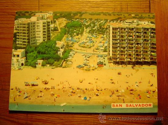 Postales: Interesante postal de Vendrell-San Salvador .-Playa.