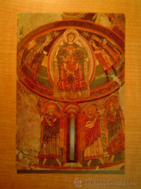 Postales: POSTAL ARTE ROMANICO - VALLE DE BOHI (LERIDA) A&Ntilde;O 1.123 - PINTURA MURAL - DETALLE DEL ABSIDE SIN CIR