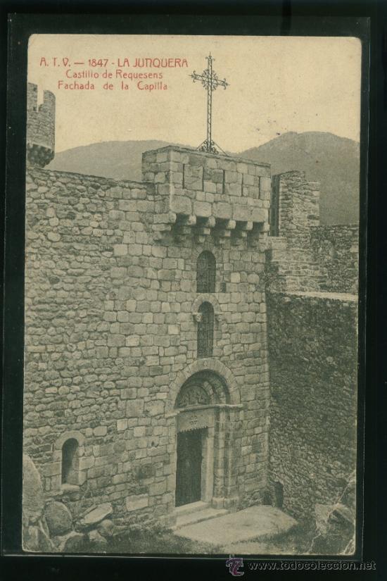 Postales: La Junquera - Castillo de Requesens - Editor Angel Toldr&aacute; BCN - Foto 1