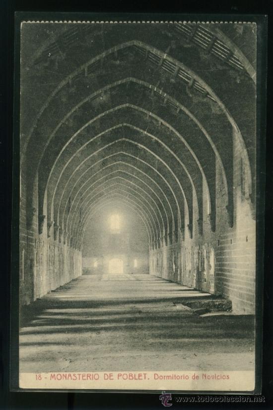 Postales: Monastir de Poblet - Dormitorio de novicios - Fototipia Thomas BCN