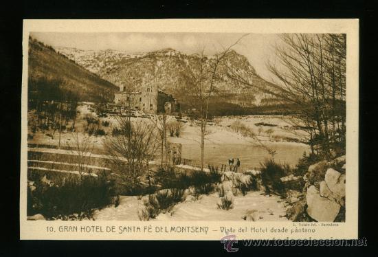 Postkarten: Santa Fe del Montseny - Vista del hotel desde p&aacute;ntano - Fotograf&iacute;a L. Roisin BCN