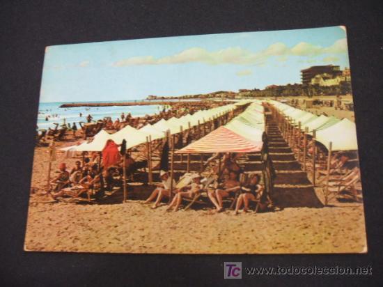 Postales: SITGES - LA PLACIDEZ DE SU PLAYA DE ORO - - Foto 1
