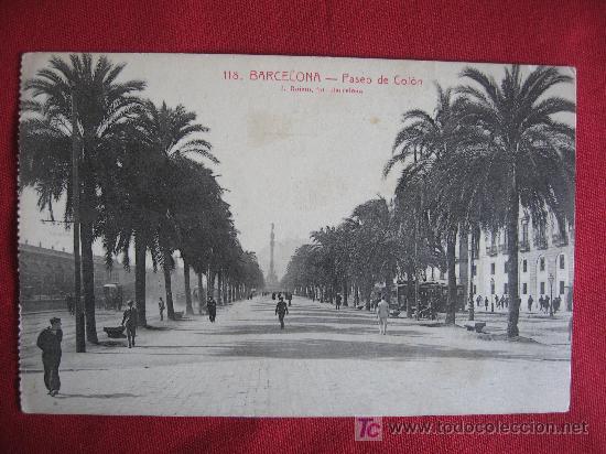 Postales: BARCELONA - PASEO DE COLON - Foto 1