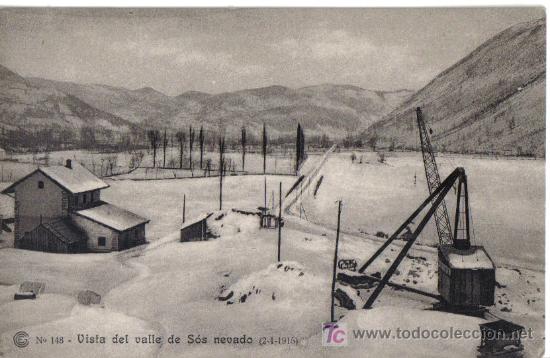 Postales: CATALANA DE GAS Y ELECTRICIDAD, N&ordm; 148 VISTA DEL VALLE DEL SOS NEVADO 2-1-1915