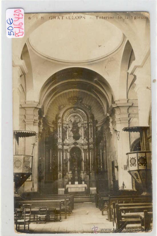 Postkarten: (PS-16430)POSTAL FOTOGRAFICA DE GRATALLOPS(TARRAGONA)-INTERIOR DE LA IGLESIA
