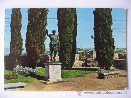 Postales: POSTAL CIRCULADA DE TARRAGONA,MONUMENTO A AUGUSTO. - Foto 1