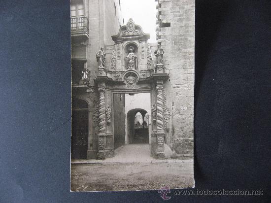 Postales: MUY ANTIGUA FOTOGRAFIA CATEDRAL DE TORTOSA PUERTA DE LA O'LIVERA
