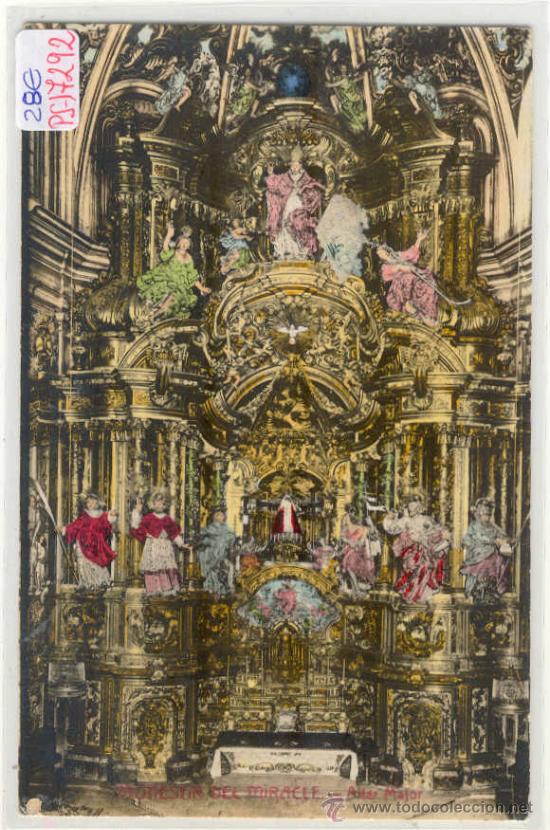 Postcards: (PS-17292)POSTAL FOTOGRAFICA COLOREADA DE SOLSONA(LLEIDA)-MONESTIR DEL MIRACLE.ALTAR MAJOR