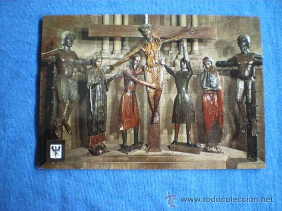 Cartes Postales: POSTAL MONESTIR SANT JOAN DE LES ABADESSES GRUPO ESCULTORICO DEL SANTISIMO MISTERIO NO CIRCULADA