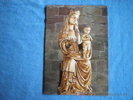 Postales: POSTAL NUESTRA SE&Ntilde;ORA DE PALS TALLA EN MADERA NO CIRCULADA