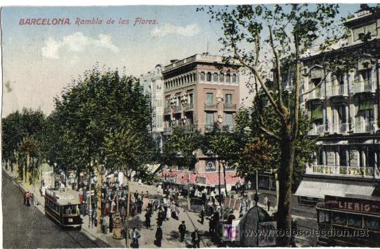 Postales: BARCELONA RAMBLA DE LAS FLORES - Foto 1