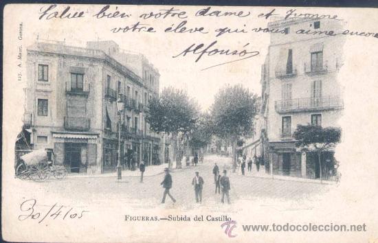 Postales: FIGUERAS (GERONA).- SUBIDA AL CASTILLO - Foto 1