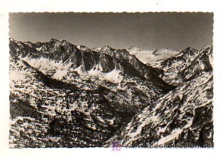 Postales: VALLE DE BOH&Iacute; (LERIDA). LA MUNTANYETA, SERRA DE DELLUI, PIC VERMELL, PIC LLEBRETA.