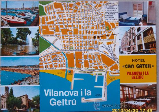 Postales: VILANOVA I LA GELTRU Multivista-Hotel Can Gatell
