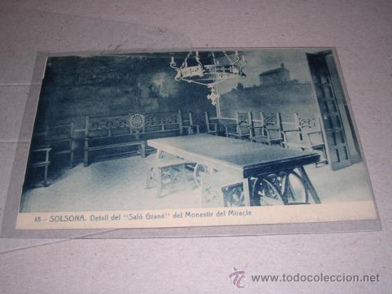 Postais: 18.-SOLSONA.DETALL DEL SALO GRANE DEL MONASTIR DEL MIRACLE-FOTOTIP. THOMAS 14X9 CM.