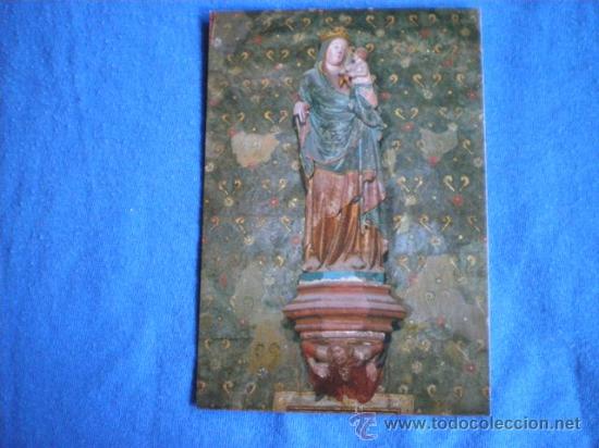 Postales: POSTAL RECORDATORIO MONESTIR STA. MARIA DE PEDRALBES VIRGEN DE LA SALA CAPITULAR S. XV NO CIRCULADA