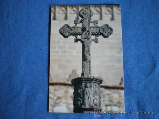 Cartoline: POSTAL ABADIA DE POBLET CRUZ DEL ABAD JUAN DE GUIMERA REVERSO S. XVI NO CIRCULADA