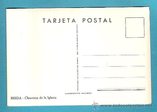 Postales: POSTAL DE BREDA (GIRONA) CLAUSTROS DE LA IGLESIA - Foto 2