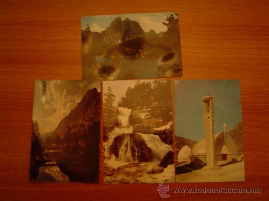 Postales: 4 POSTALES PIRINEOS DE LERIDA