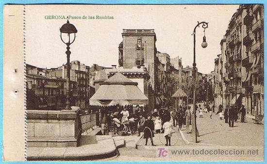 Postales: GERONA. PASEO DE LAS RAMBLAS. SIN NOMBRE DE EDITOR. - Foto 1