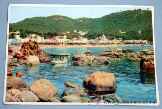 Postales: Postal LLafranc Playa Costa Brava a&ntilde;os 50
