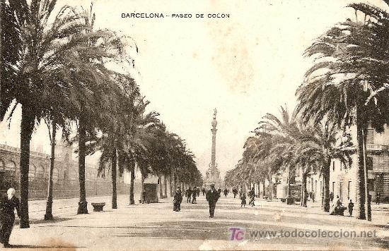 Postales: BARCELONA - PASEO DE COLON - Foto 1