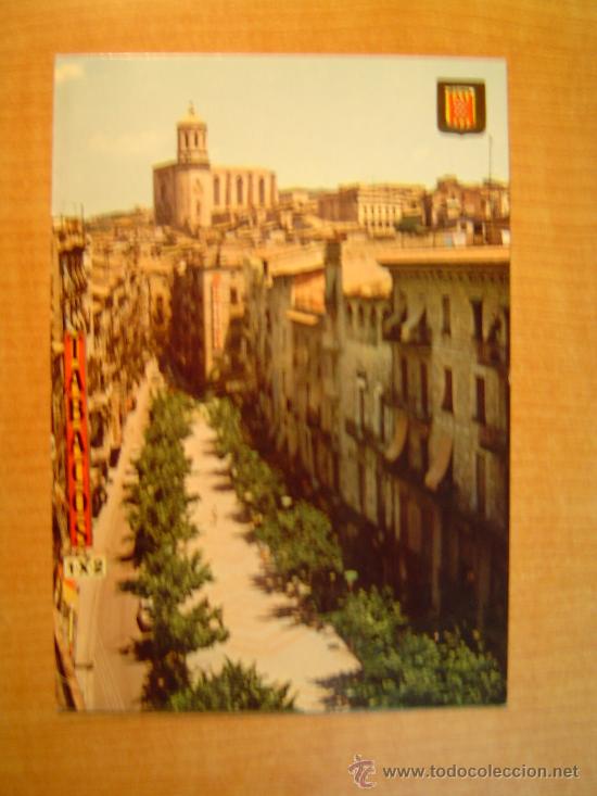 Postales: POSTAL GERONA RAMBLAS SIN CIRCULAR - Foto 1