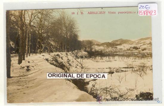 Postcards: (PS-18423)POSTAL FOTOGRAFICA DE ARBUCIES-VISTA PANORAMICA NEVADA