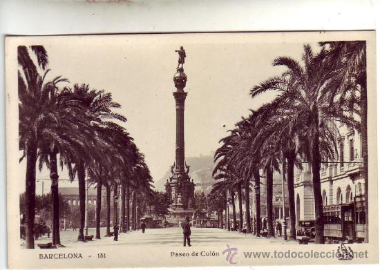 Postales: barcelona &rdquo;paseo de colon&rdquo; - Foto 1