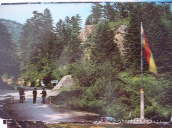 Postales: VALLE DE ARAN.  FRONTERA DEL PORTILL&Oacute;N.  LERIDA.  SERIE II.  N&ordm; 1521.  ESCRITA.