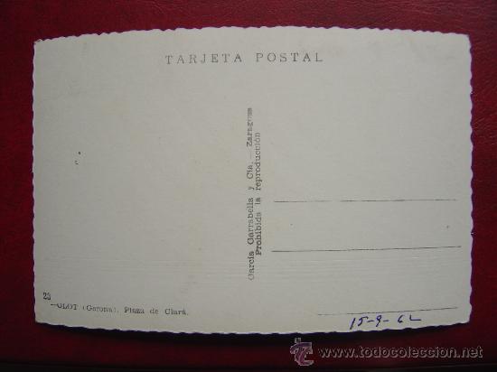 Postales: OLOT, GIRONA, PLAZA DE CLAR&Aacute; - Foto 2