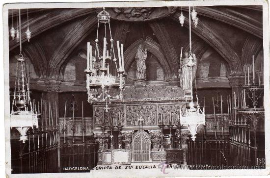Postales: BONITA POSTAL - BARCELONA - CRIPTA DE STA. EULALIA EN LA CATEDRAL - Foto 1