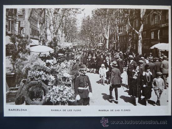 Postales: BARCELONA - RAMBLA DE LAS FLORES - Foto 1