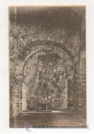 Postcards: SANT PERE DE TERRASSA. SANTA MARIA. INTERIOR DE L'ABSIS I ARA MAXIMA.