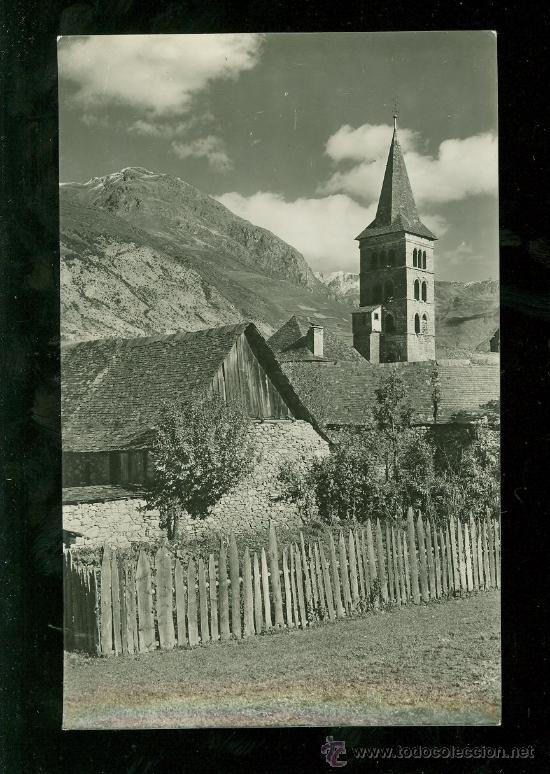 Cartoline: TARJETA POSTAL DE VALLE DE ARAN. CAMPANARIO DE LA IGLESIA DE ARTIES. N&ordm; 42. BONAMUSA.