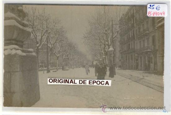 Postcards: (PS-19049)POSTAL FOTOGRAFICA DE BARCELONA-NEVADA PRINCIPIOS DE SIGLO.FOTOGRAFO JOSE SAGARRA