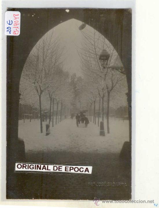 Postkarten: (PS-19048)POSTAL FOTOGRAFICA DE BARCELONA-NEVADA PRINCIPIOS DE SIGLO.FOTOGRAFO JOSE SAGARRA