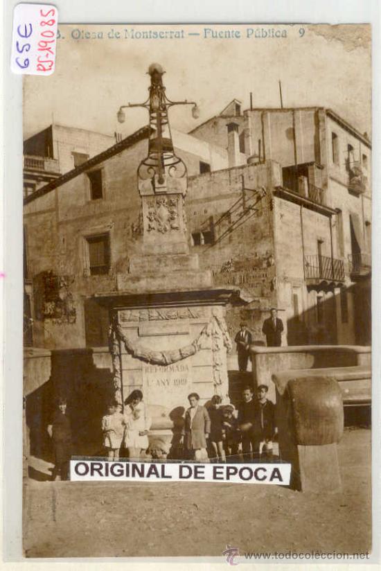 Postcards: (PS-19085)POSTAL FOTOGRAFICA DE OLESA DE MONTSERRAT-FUENTE PUBLICA