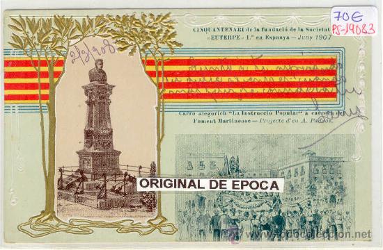 Postkarten: (PS-19083)POSTAL DE BARCELONA-CARRO ALEGORICH LA INSTRUCCIO POPULAR A CARREC DEL FOMENT MARTINENSE