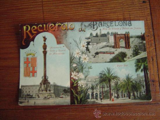 Postales: Antigua postal de Barcelona. - Foto 1