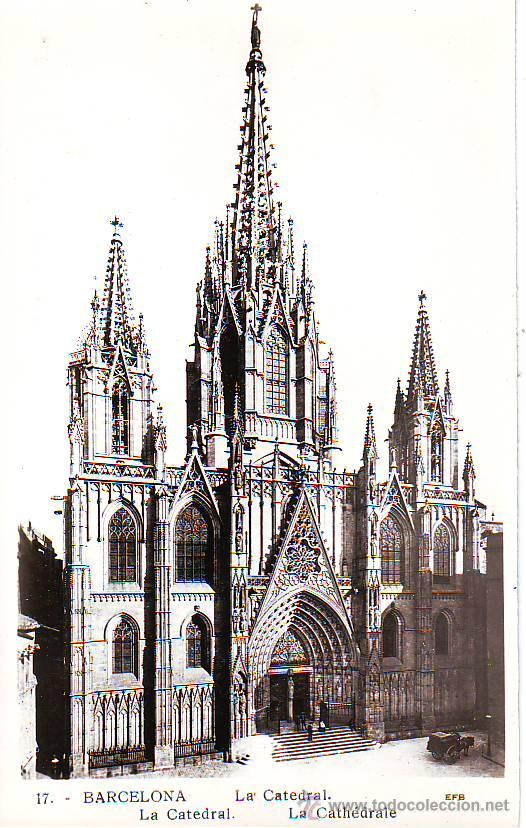 Postales: barcelona  la  catedral - Foto 1
