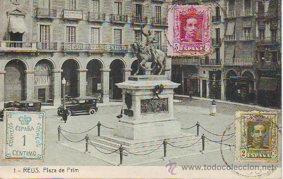 Postales: reus plaza de prim - Foto 1