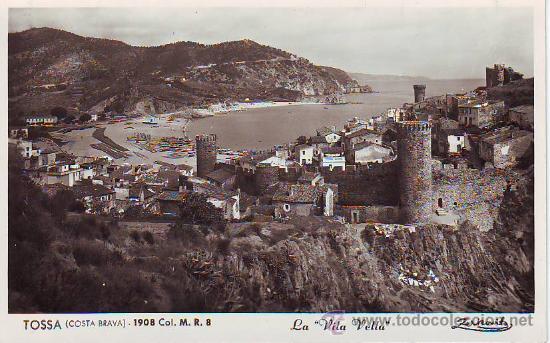 Postales: tossa 1908  la vila vella - Foto 1