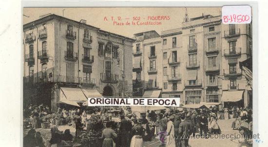 Postkarten: (PS-19500)POSTAL DE FIGUERAS-PLAZA DE LA CONSTITUCION