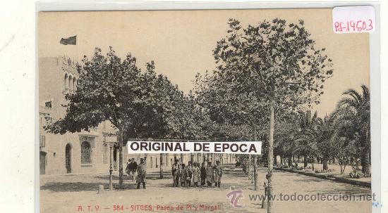 Postcards: (PS-19503)POSTAL DE SITGES-PASEO DE PI Y MARGALL