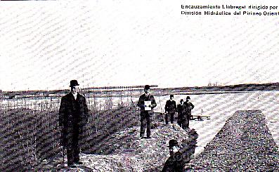 Postkarten: POSTAL ENCAUZAMIENTO DEL RIO LLOBREGAT DIRIGIDO POR LA DIVISION HIDRAULICA DEL PIRINEO ORIENTAL