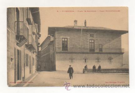 Postcards: PUIGCERDA. PLAZA DE SALMERON. CASAS CONSISTORIALES. (ED. LABOUCHE. CASA DIUMENGE.)