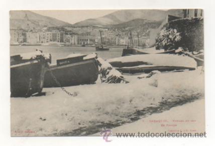 Cartoline: CADAQUES. NEVADA EN 1914. ES PIANCH. (COLECCION F. Y E. COSTA).